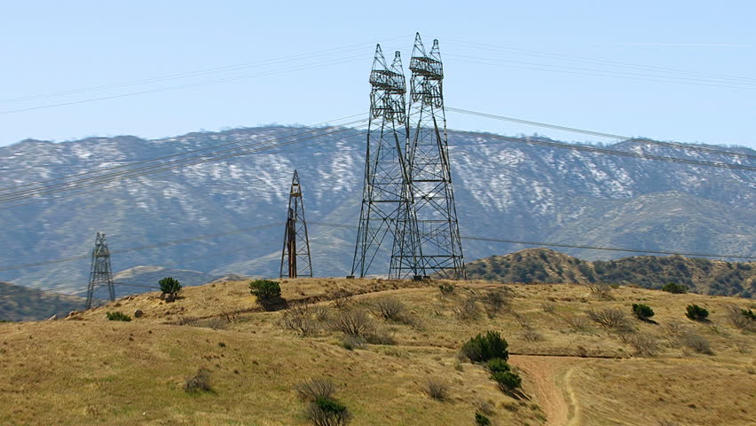 Aerial Shot of High Voltage Stock Footage Video (100% Royalty-free