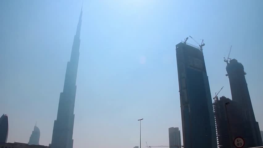 DUBAI, UAE, OKTOBER 16: Burj Khalifa facade, October 16, 2011 in Dubai, UAE. Burj Khalifa is a tallest building in the world, at 828m. Located on Downtown Dubai, Sheikh Zayed Road