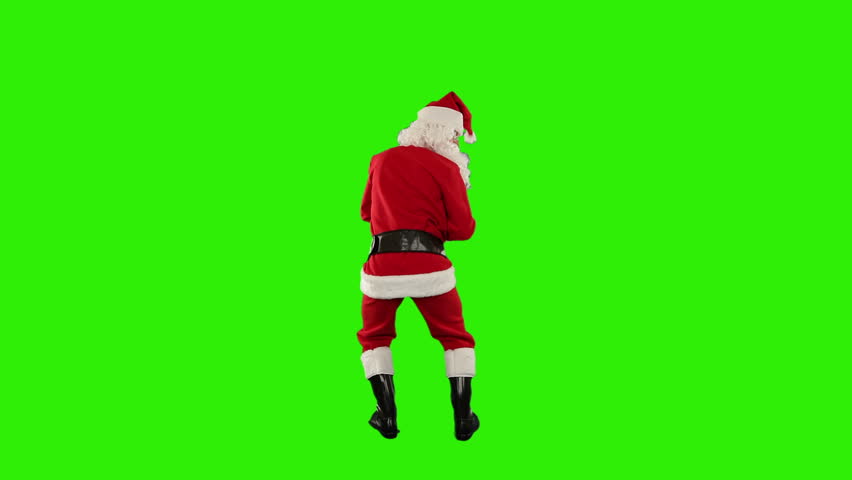 Santa Claus Dancing isolated, Dance 6, Green Screen