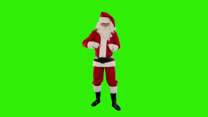 Santa Claus Dancing isolated, Dance 5, Green Screen