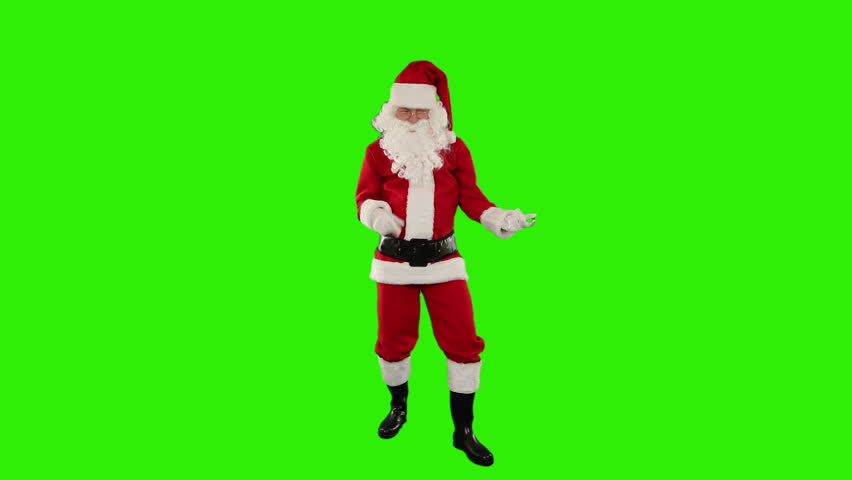 Santa Claus Dancing isolated, Dance 2, Green Screen