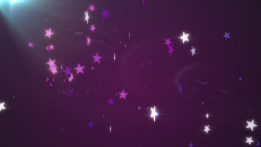 Purple Stars Abstract Motion Background