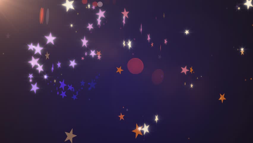 Colored Stars Abstract Motion Background