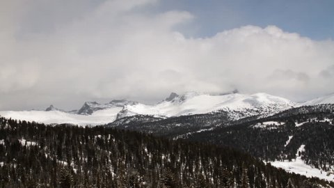 Winter. The Mountain landscape.