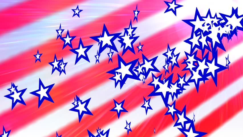 American Stars Abstract Motion Background Stock Footage Video (100%