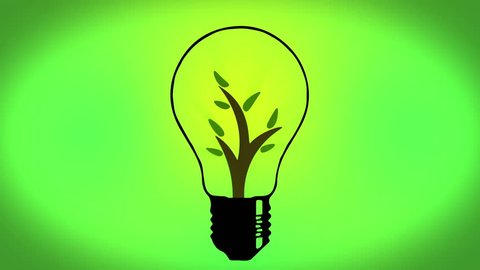 light bulb animated icon on green Stock Footage Video (100% Royalty ...