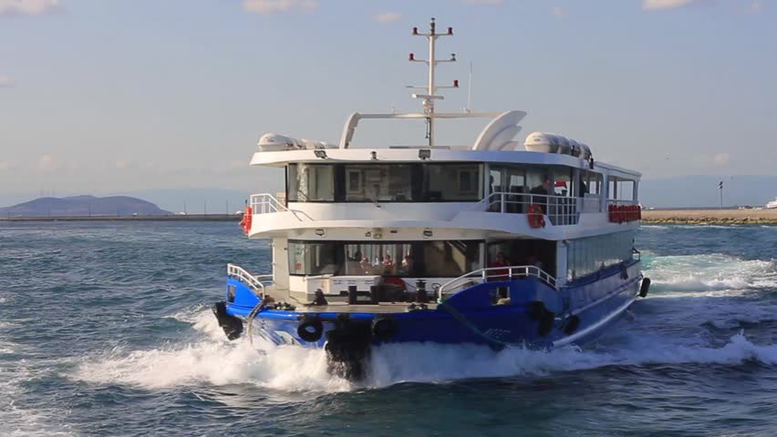 ISTANBUL - NOV 21: Motorboat Affet cruising in to Bosphorus in Istanbul,