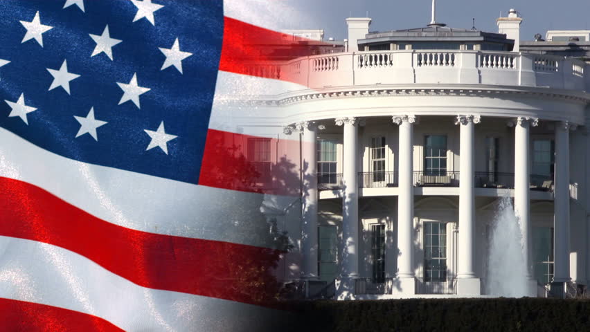 Us White House and American Stock Footage Video (100% Royalty-free