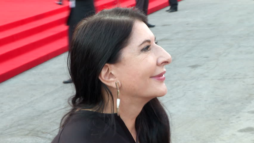 VENICE - AUGUST 29: American artist Marina Abramovich on the red carpet during