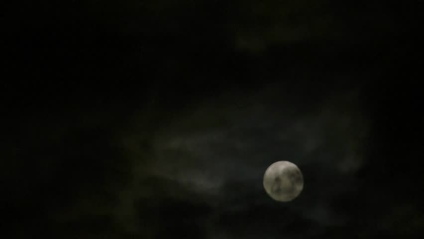 Moon and Clouds Time Lapse