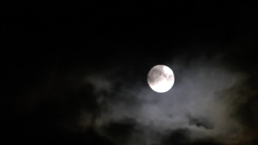 Moon and Clouds Time Lapse