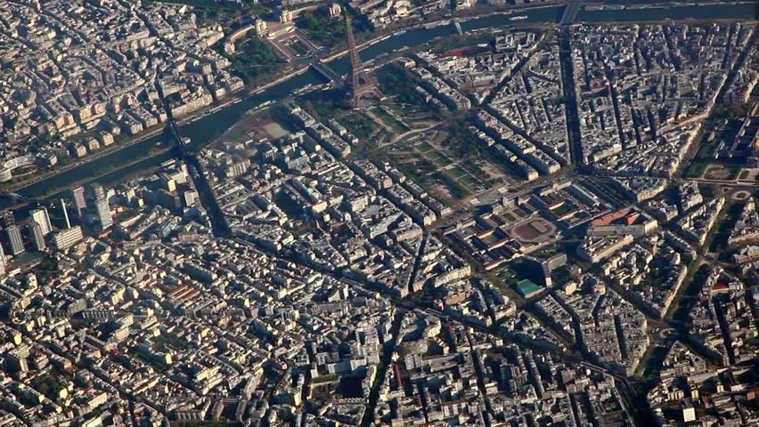 Aerial view of Paris with the Eiffel Tower
 Royalty-Free Stock Footage #4700204