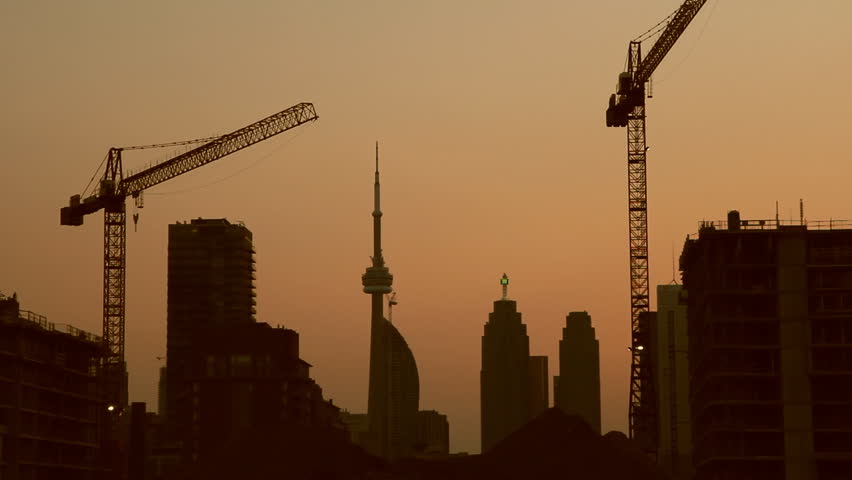 TORONTO, CANADA on AUGUST 21st: Construction in Toronto, Canada on August 21st, 2013.  Toronto is the largest city in Canada and the provincial capital of Ontario.
