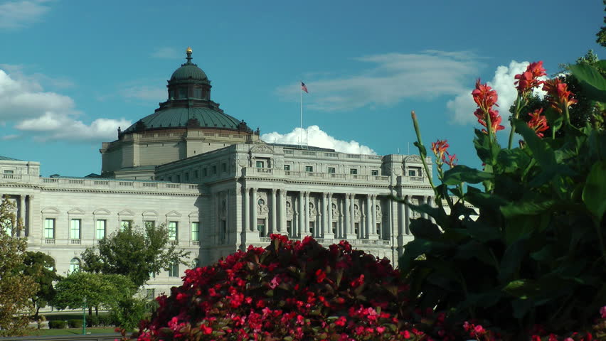 Library of Congress, Jefferson  Building, Washington, DC, was built between 1890-1897 in Beaux-Arts style across the street form US Capitol.  Also called the Main Building of LC.