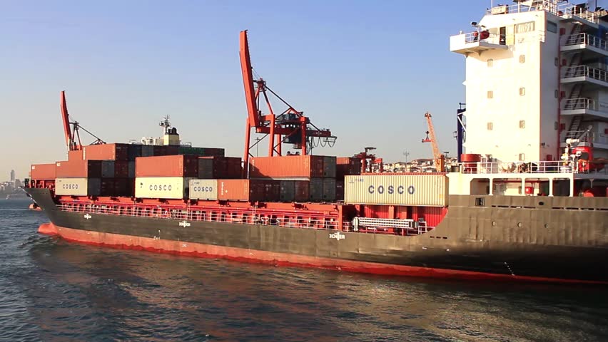 ISTANBUL - APR 29: Cargo ship CONTSHIP ECO (IMO: 9492751, Malta) sails from