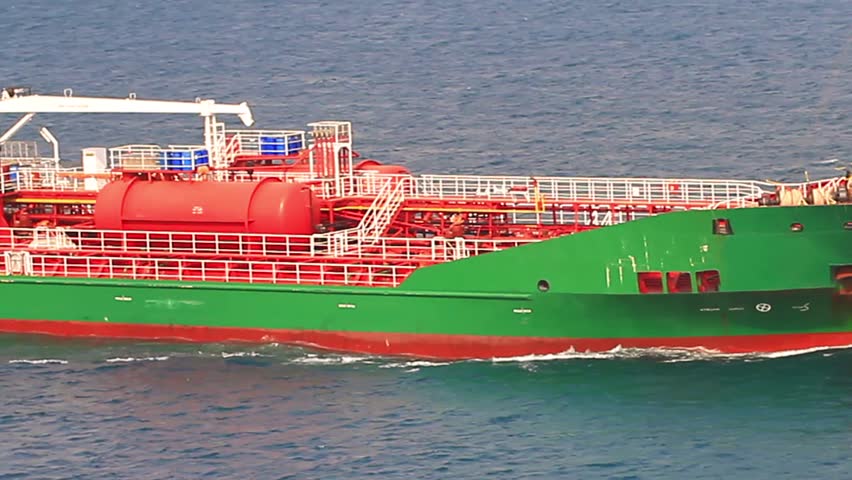 Close-up of Oil Chemical Tanker
