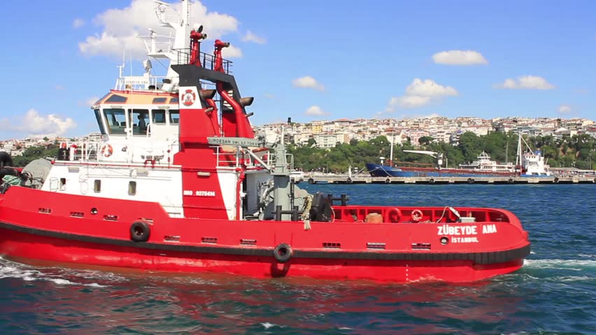 ISTANBUL - SEP 10: Escort and shiphandling tug boat ZUBEYDE ANA (IMO: 9275414,