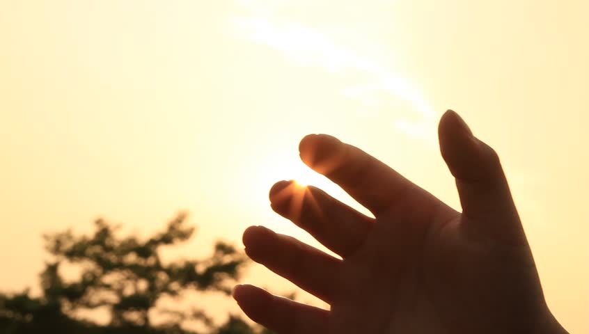 Sunlight through child's fingers Royalty-Free Stock Footage #4712846