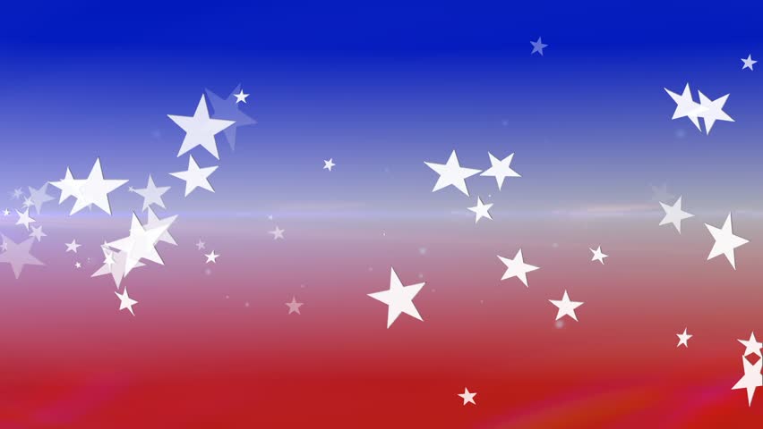 Red White and Blue Abstract Background with stars