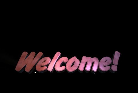 welcome sign animated