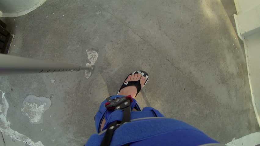 Walking with splint and crutches