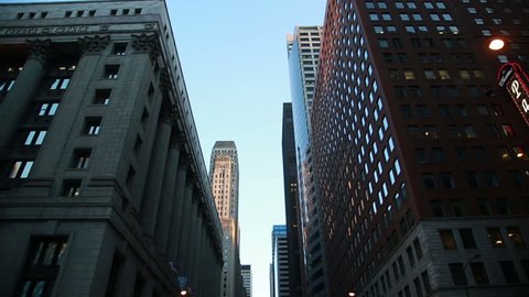Chicago downtown lasalle street tilt
