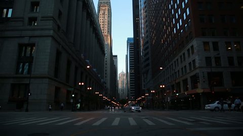 Chicago downtown lasalle street wide
