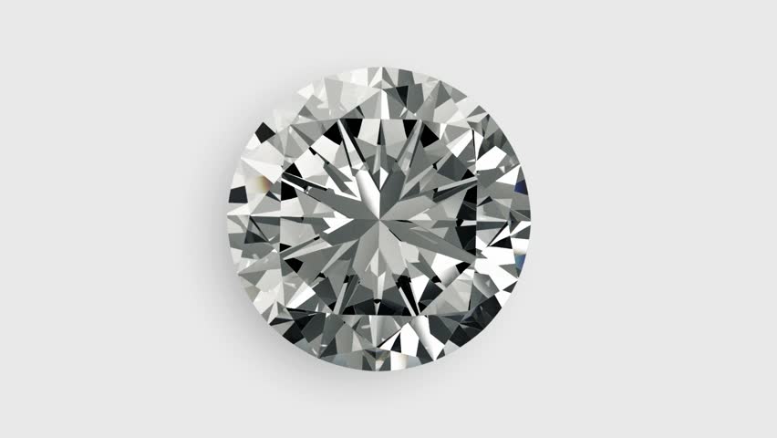 diamond on white background high quality Stock Footage Video (100%