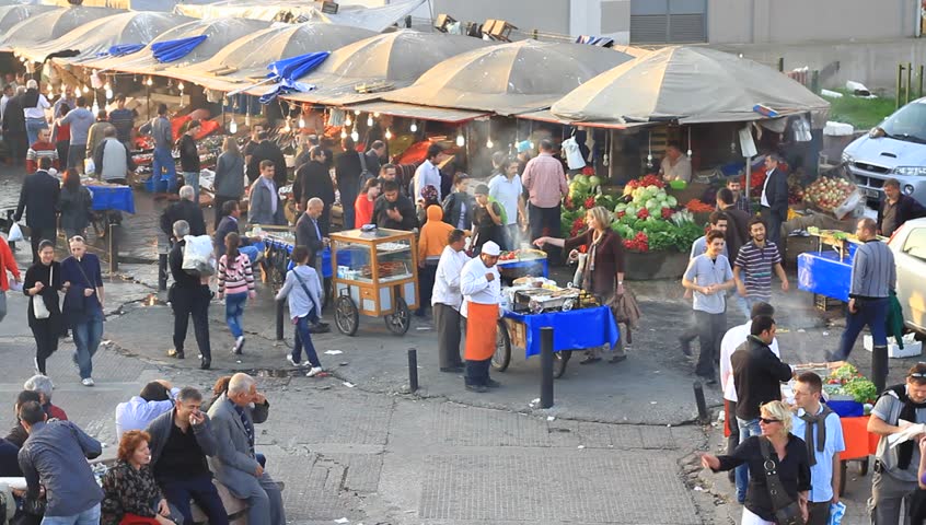 ISTANBUL - NOV 13: Fish market at Karakoy on November 13, 2010 in Istanbul.