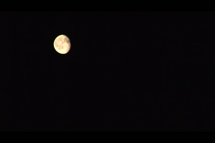 moon on the black sky