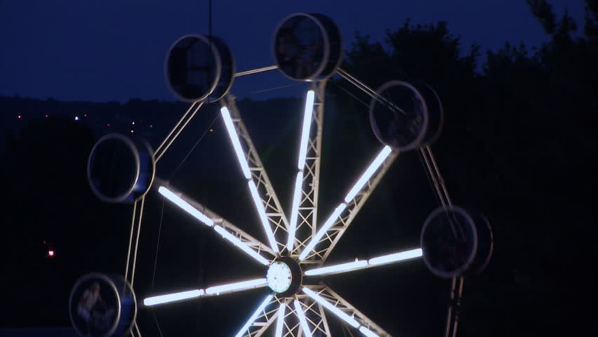 A ferris wheel at a carnival.