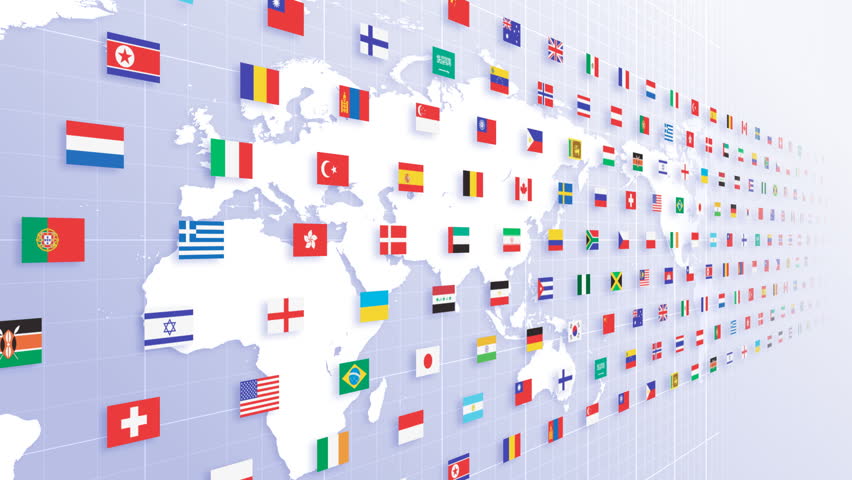 Flags World Map Stock Footage Video 100 Royalty Free 474232