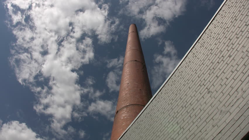 brick chimney wall timelapse clouds Stock Footage Video (100% Royalty ...