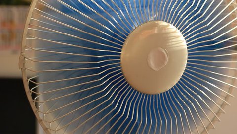 Oscillating Fan Spinning Rotating Blades Stock Footage Video (100% ...