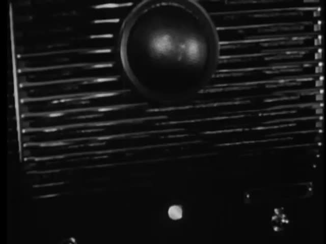 Close-up of old-fashioned car radio