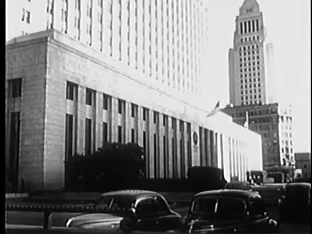 Establishing shot of courthouse