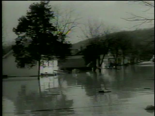 Heavy flooding from the rising water of Ohio river and its tributaries in towns of Ohio and Kentucky circa March, 1964-MGM PICTURES, UNIVERSAL-INTERNATIONAL NEWSREEL, USA, filmed in 1964