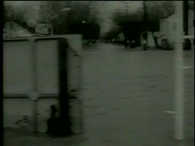 Heavy flood from the rising water of Ohio river in Cincinnati, OH circa March, 1964-MGM PICTURES, UNIVERSAL-INTERNATIONAL NEWSREEL, USA, filmed in 1964