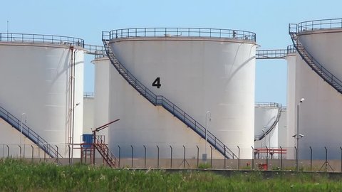 Oil storage tanks in Antalya, Turkey