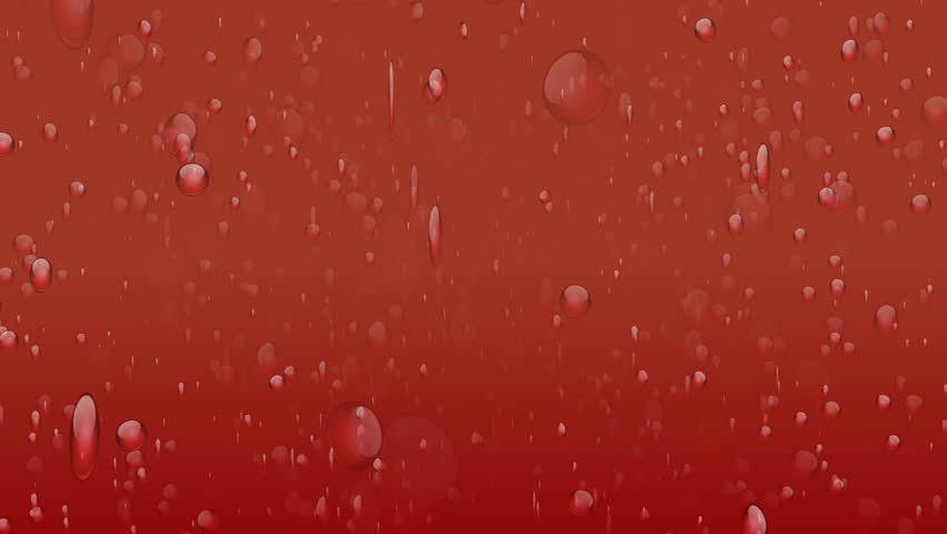 Red water droplets abstract background