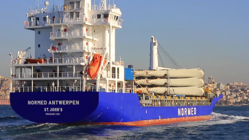 ISTANBUL - SEP 2: General cargo ship NORMED ANTWERPEN (IMO: 9351361, Antigua