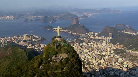 Cineflex aerial shot of Rio de Janeiro, Brazil