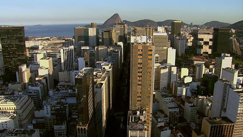 Flying over Rio de Janeiro city, Brazil Adlı Stok Video