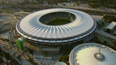 Aerial view of Maracana Stadium, Rio De Janeiro, Brazil