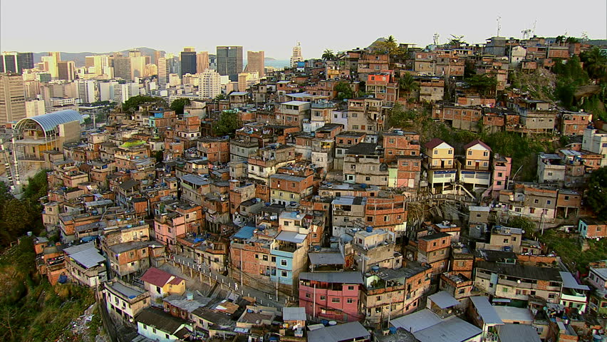 Aerial View Of Favela And Arkivvideomateriale 100 Royaltyfritt Shutterstock