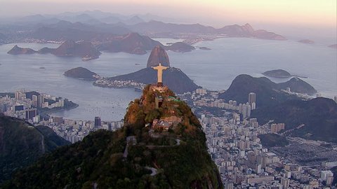Christ the Redemeer Statue at Sunset, Rio de Janeiro, Brazil