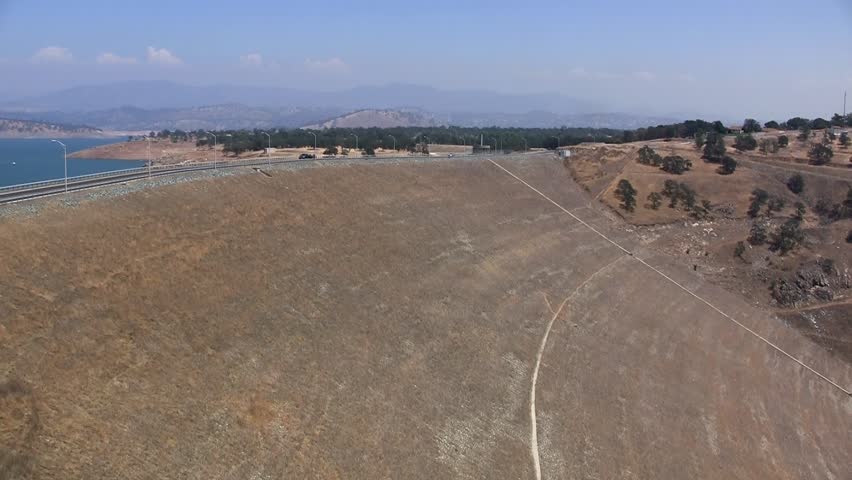 Don Pedro Dam and Reservoir across the Tuolumne River, California