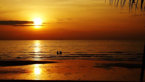 Beautiful beach sunset in Thailand island