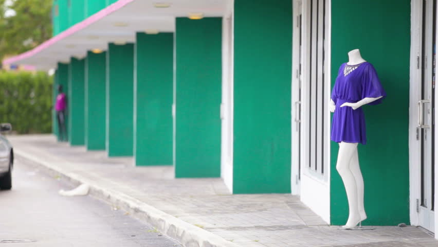 Mannequin posing outdoors
