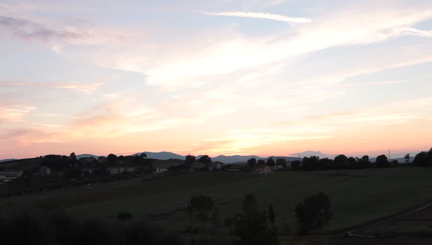 Italian Countryside Sunset in Umbria